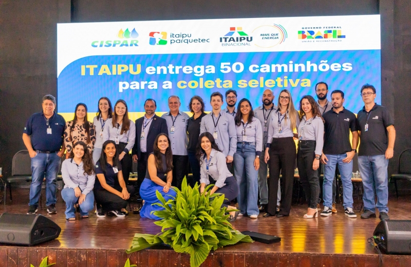 Entrega caminhões convênio CISPAR x Itaipu x Parquetec